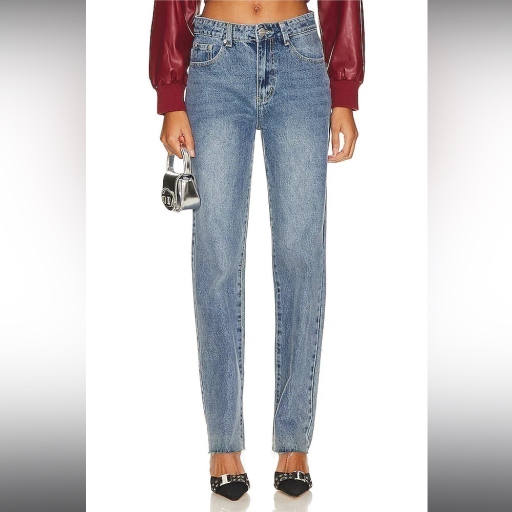 Superdown from REVOLVE Dylan Straight Leg Jeans in “Dark Wash”